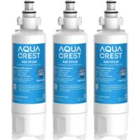 AQUACREST 257760 Filtre à Eau pour Réfrigérateur, Compatible avec Panasonic CNRAH-257760, 125950 NR-B53V1 NR-B53V1-WB/X1D NR-BG53V2 NR-BG53VW2 NR-B53V2-XE NR-B54X1-WB/E, EcoAqua EFF-6032B, AH-PCN(3)