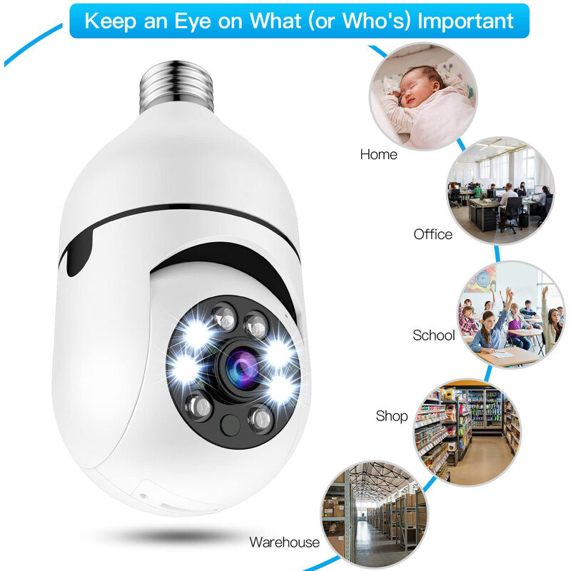 Caméra de Surveillance WiFi 1080P Intérieure Mobile,Caméra IP pour Bébés,  Moniteur de Caméra pour Animaux de Compagnie,Audio Bidirectionnel,Vision  Nocturne IR,Croisière Automatique,Accès à Distance : : Cuisine et  Maison