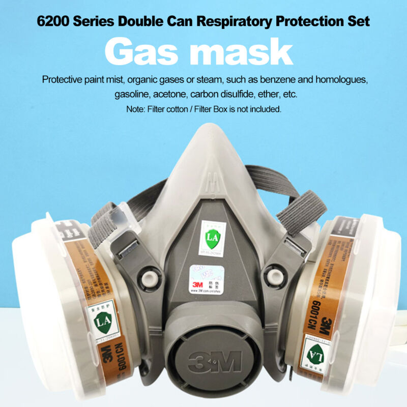 Masque De Protection Respiratoire A1P2 Avec Lunettes - Anti-poussière Et Gaz, 10 Filtres Inclus, Pour Bricolage, Peinture