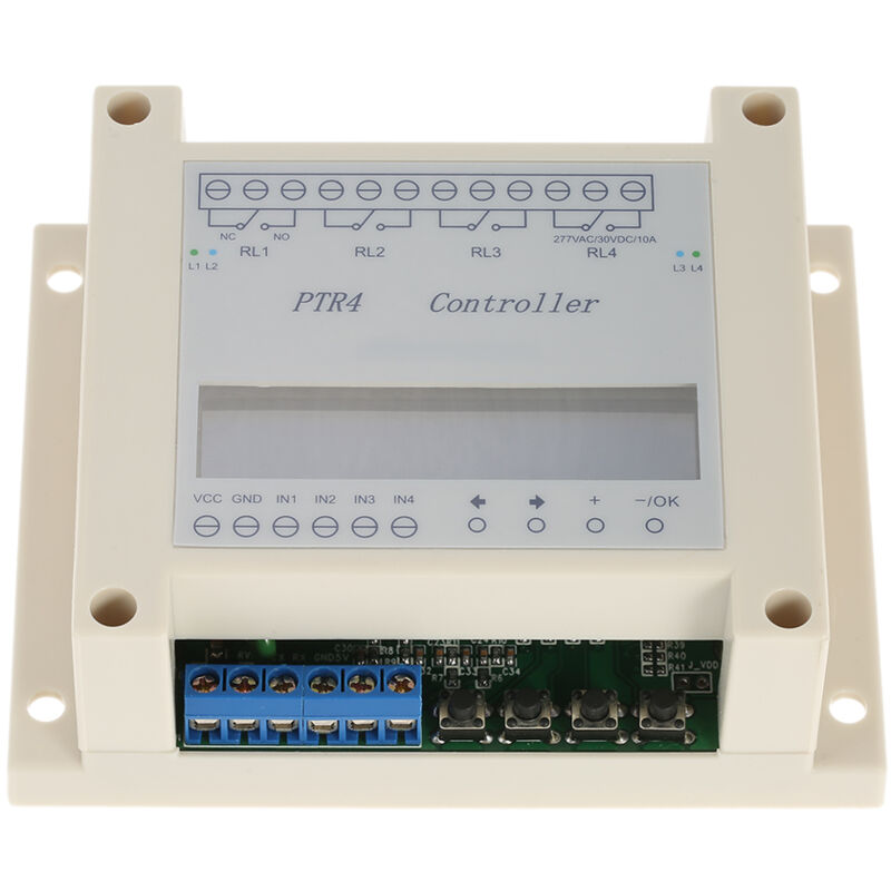 Relais temporisé numérique programmable à 4 canaux DC6-40V, module de commutation de temporisation, cycle de temporisation indépendant, écran LCD