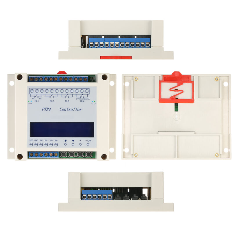 Relais temporisé numérique programmable à 4 canaux DC6-40V, module de commutation de temporisation, cycle de temporisation indépendant, écran LCD