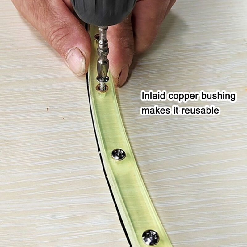 Bande de profilage pratique de 1 m, gabarit de courbe flexible, gabarit de contour de forme complexe fixe réglable, guide d'outil utilitaire pour le travail du bois
