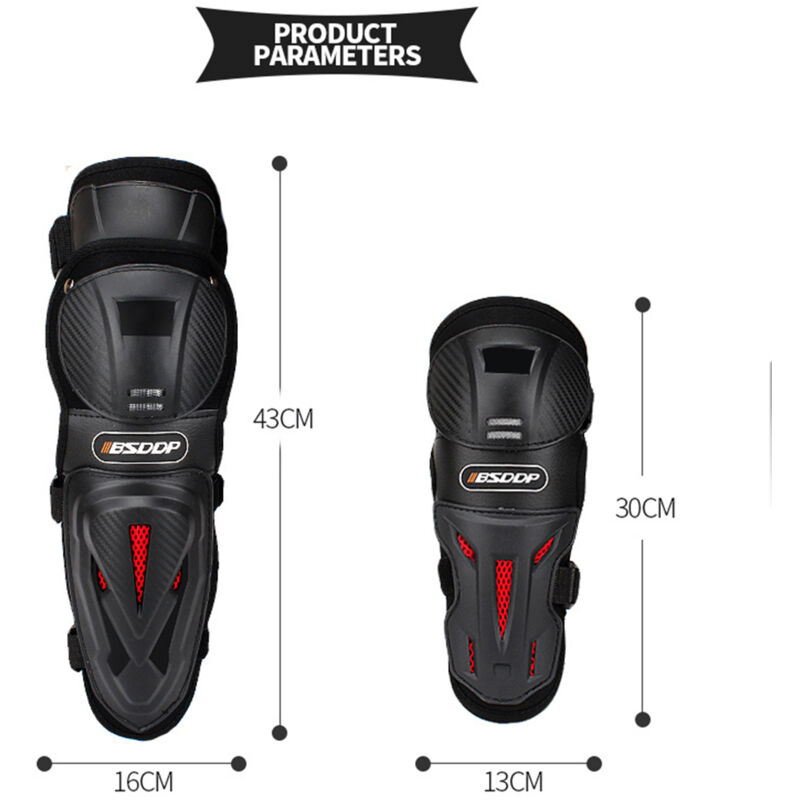 Lot de 4 genouillères et coudières réglables pour adultes, protection des coudes pour moto, cyclisme, course