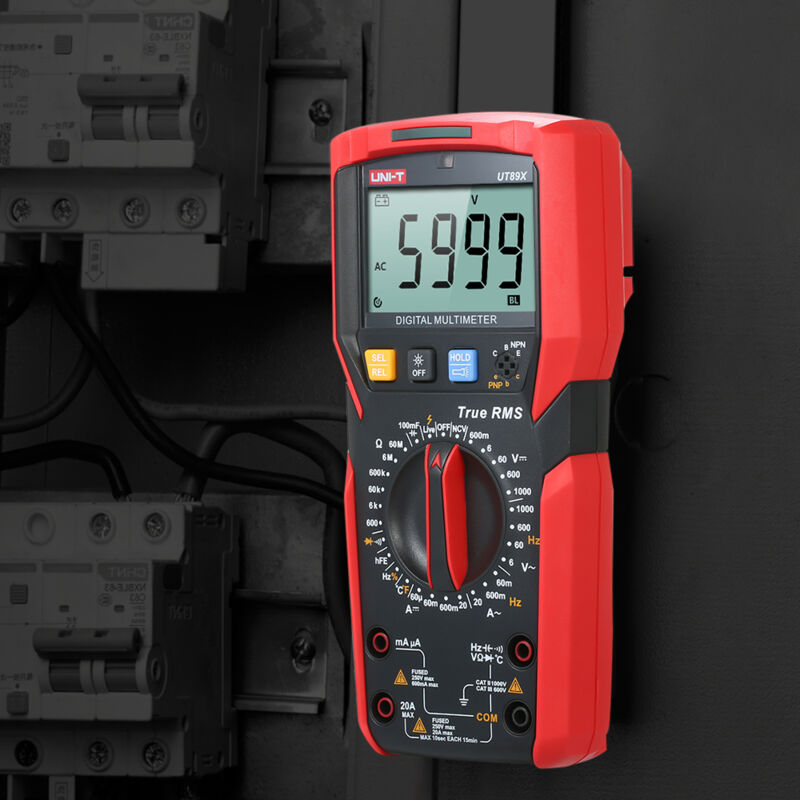 Multimètre numérique,UT89X Mini compteur universel portatif de haute précision 6000 points Écran LCD True RMS Mesure de la tension AC/DC Résistance du courant Capacité Fréquence