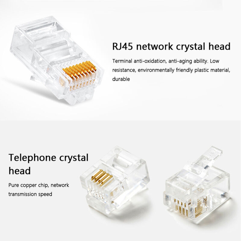 Kit d'outils de réparation de réseau RJ45 RJ11 RJ12 Handskit avec testeur de câble, pince à ressort, outil de sertissage, pince à sertir