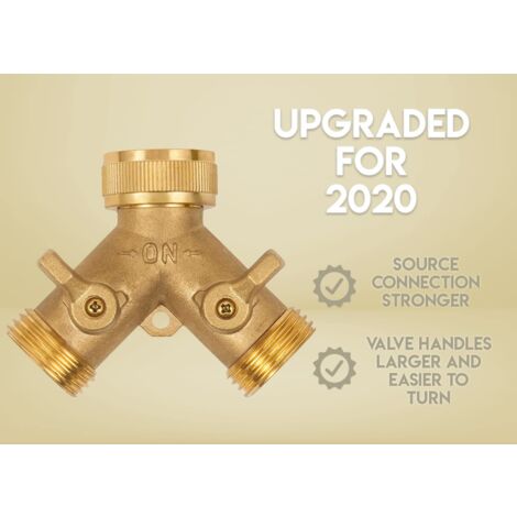 Hydro Master Tuyau D'arrosage Coudé En Laiton Massif 90 Degrés 1,9 Cm FHT X 1,9 Cm MHT