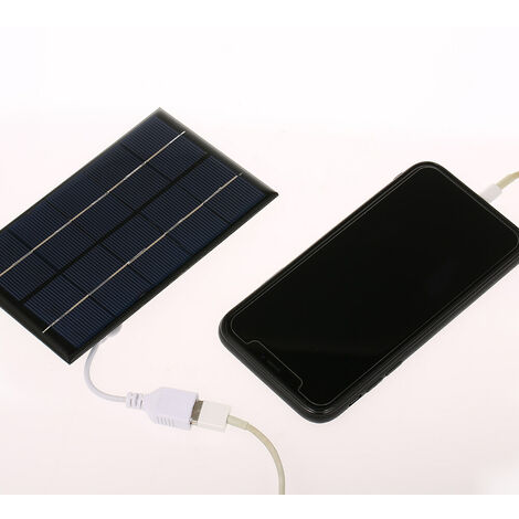 2.5W / 5V / 3.7V Chargeur solaire portable avec port USB Chargeur de  téléphone compact à panneau solaire pour Camping Randonnée Voyage