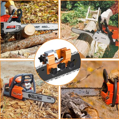 Acheter Affûteur de tronçonneuse à bois avec 3 tiges de meulage, affûtage  manuel de chaîne de tronçonneuse et scies électriques, outils de réparation
