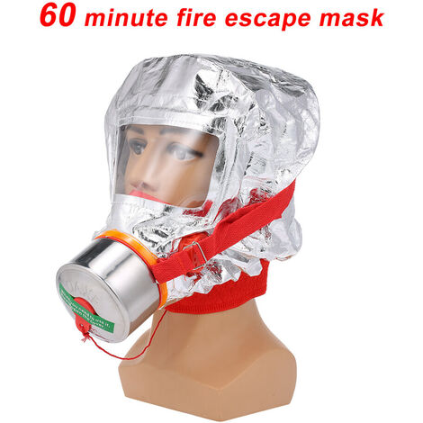 Masque à gaz anti-chimique d'urgence masque anti-incendie filtre  auto-amorçant masque de protection masque monté sur la tête masque à gaz
