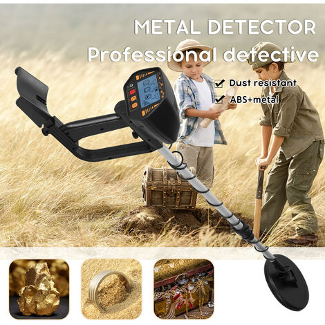 Détecteur de métaux souterrain portable portable Installation facile  détachable Outil de détection de métaux dorés Grand