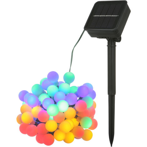 Guirlande Lumineuse Solaire 50 LED Jsdoin - 10m - 8 Modes - IP65 Étanche - Multicolore