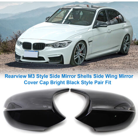 Covers Rétroviseurs BMW E90 E92 E93 - Style M3 Noir Brillant - Paire Left/Right