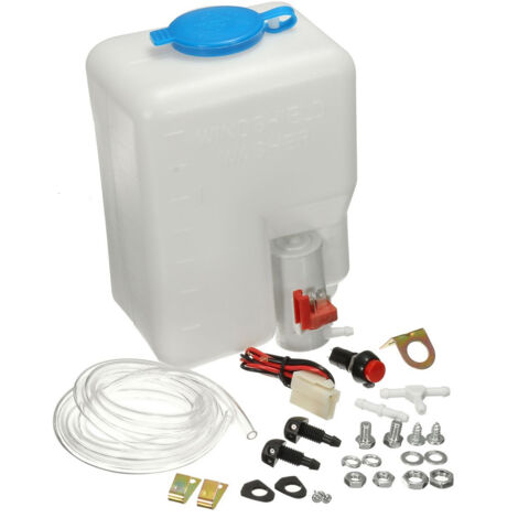 Kit Pompe Lave-Glace 12V Avec Sac - Compatible Voitures Classiques - Référence AWP 23 - Tuyau Inclus - 11