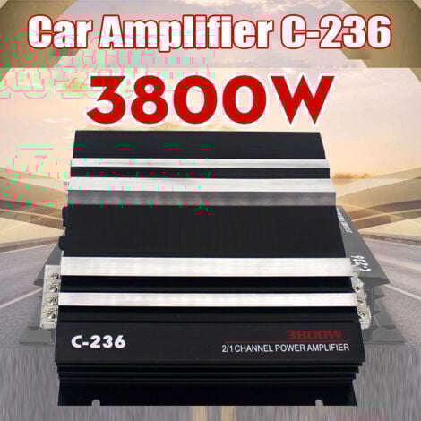 Amplificateur audio de voiture à 2 canaux Amplificateur haute puissance 3800 W. Amplificateur de puissance stéréo bidirectionnel