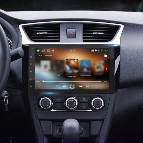 Autoradio Android 11 Double Din Navigation  Radio FM avec écran tactile 7 pouces Prise en charge WIFI/AUX/U-Disk/Lien téléphonique/Appel mains libres/Image inversée/Commande au volant avec caméra