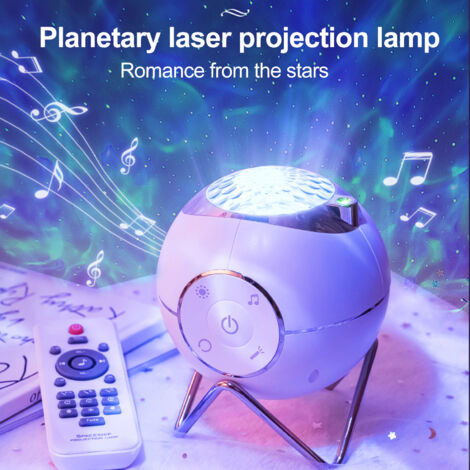 Projecteur de planètes, veilleuse créative pour chambre à coucher, projecteur d'étoiles, lumière d'ambiance BT, musique, USB