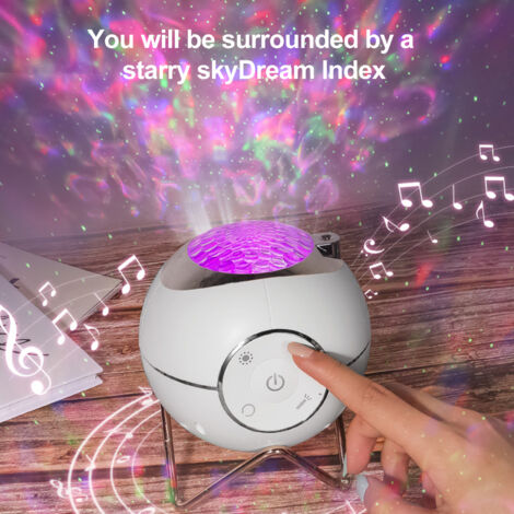 Projecteur de planètes, veilleuse créative pour chambre à coucher, projecteur d'étoiles, lumière d'ambiance BT, musique, USB