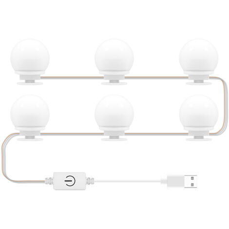 Lampe Maquillage LED Rechargeable - Miroir Lumineux Portable 3 Tons - Coiffeuse