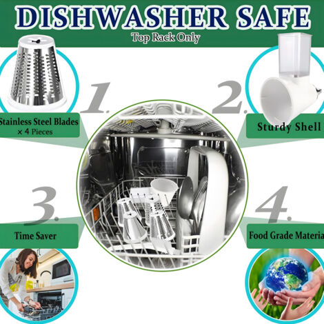 Accessoires pour trancheuse/déchiqueteuse pour batteurs sur socle KitchenAid, trancheuses, râpe à fromage, accessoire pour machine à salade, hachoir à légumes avec 3 lames, lavable