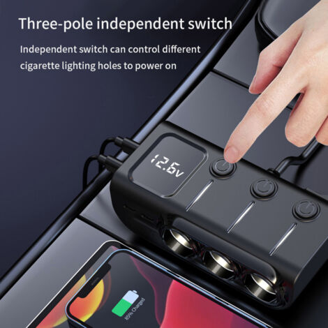 Chargeur Allume-cigare Baseus Share Together 120W - 3 Ports USB + 1 Port USB-C - Neuf Sous Blister