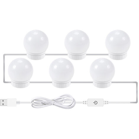 10 Caches Ampoule LED Demi-Sphère Pour Miroir Maquillage - Lumière Douce - 5x5x3,5cm