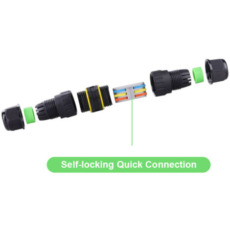 10PCS Connecteurs Étanches IP68 Pour Boîte De Jonction - Câble Électrique 3Pin 0.5-2.0mm²