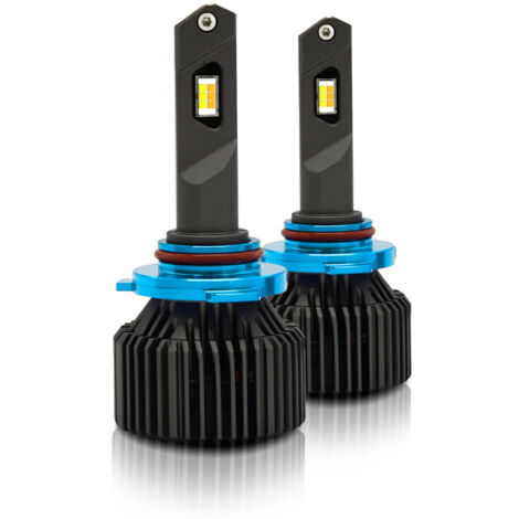 Ampoules LED H4 Bicolores 60W – 6000K Blanc / 3000K Jaune, 12000 Lm, étanches IP68, Pour Phares/antibrouillard
