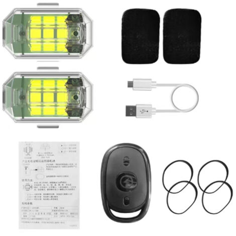Kit De 12 Lampes Stroboscopiques LED Pour Voiture RC 1/10 1/8 - Clignotantes, Alimentation 5V - HSP, Tamiya