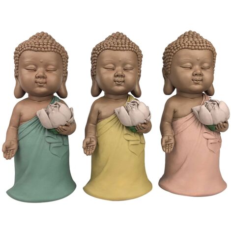 Signes Grimalt Figure di figure di Buddha  Buddha Linda Set 3 unità Buddles multicolore 8x7x18cm 23709