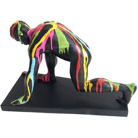 Signes Grimalt Figure di figura della persona  Figura uomini nudi diversi neri 17x37x21cm 27442