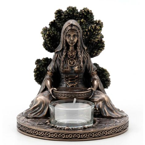 Signes Grimalt Figure di figura in bronzo  Figura Goddea Celta Danu Bronzo Grigio 12x12x12cm 25239
