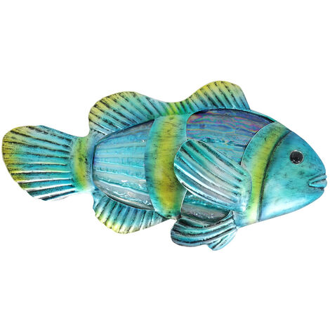 Signes Grimalt Muro Adorno Garden  Pesce da giardino blu Adorno 40x30x16cm 27220