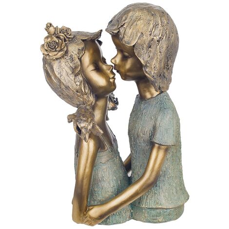 Signes Grimalt Figure di figura della persona  Figura coppia Young Kisses Gold Bronze 32x14x20cm 27494