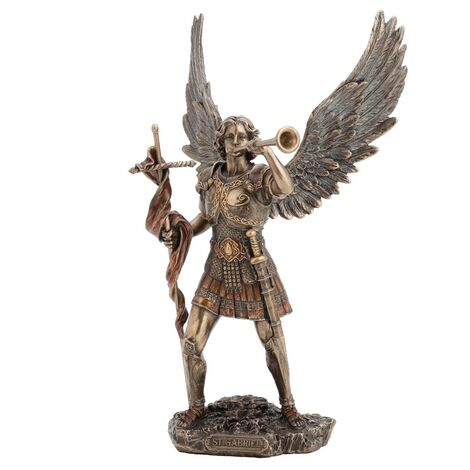 Signes Grimalt Figure di figura della persona Arcangel Figura San Gabriel Bronze Goldo 33x15x20cm 27368