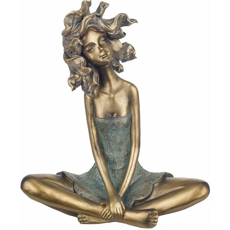 Signes Grimalt Figure di figura della persona  Figura donna seduta in bronzo dorato 24x10x20cm 27500