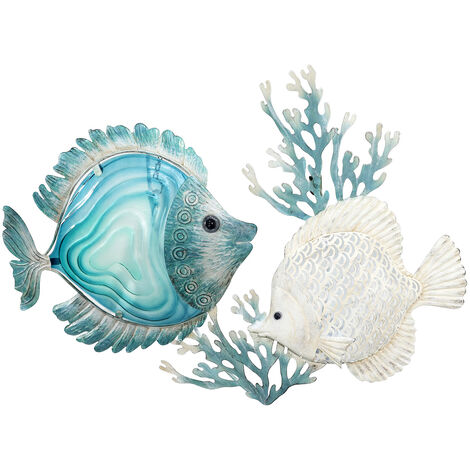 Signes Grimalt Applicare la parete dell'ornamento in metallo Wall Advold Blue Garden 6x62x46cm 30180