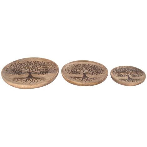Set Di 3 Vassoi Rotondi Grandi Da 31 Cm In Plastica PP, Per Feste, Bar, Ristorante O Casa