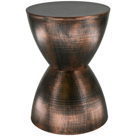 Sgabello etnico in metallo nero - Mobili ausiliari decorativi
