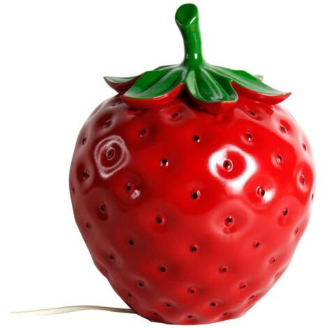 Lampada fragola in porcellana
