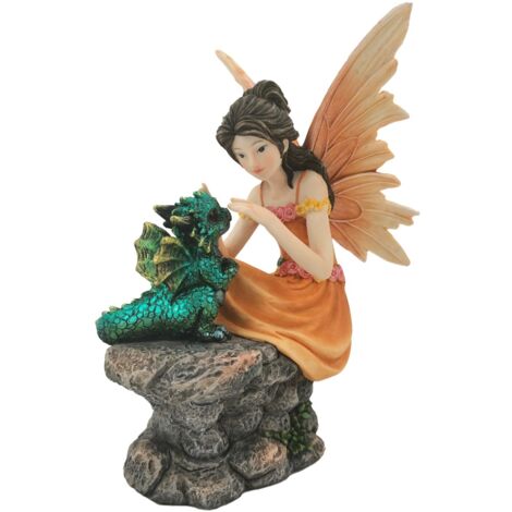 Figura di Drago Rosa - A Principessa Con Her Proprietario - Deko