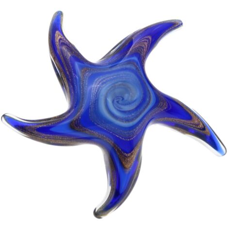 Statuetta In Vetro Soffiato A Mano Eustuma Con Onde Oceaniche - Fermacarte 8x8cm, Decorazione Casa - Foto 12