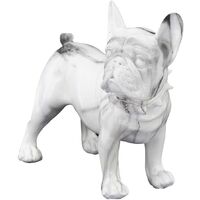 Signes Grimalt Figure di figura del cane Bulldog Figher Animal Animal Blanco 10x23x19cm 25274