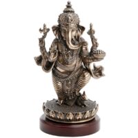 Signes Grimalt Figure di figura della persona Figura Ganesha in Loto Buddhas Golden 14x7x8cm 28039