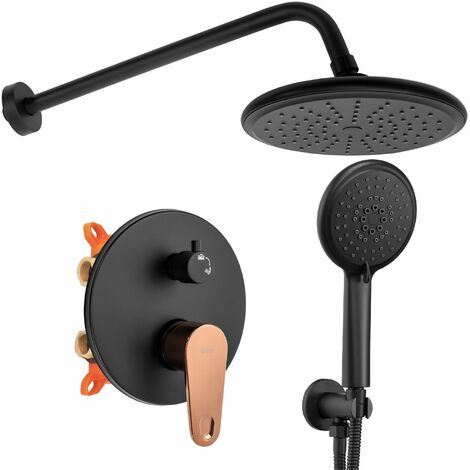 Concealed Shower Set REA Mild Black Rose Gold + Box