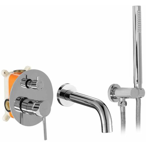 Wall mounted Bath Faucet REA Lungo Chrome + Box
