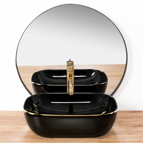 Countertop Basin REA Belinda Black Gold