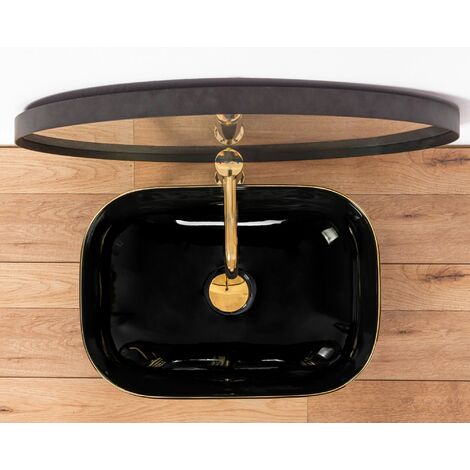 Countertop Basin REA Belinda Black Gold