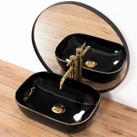 Countertop Basin REA Belinda Black Gold