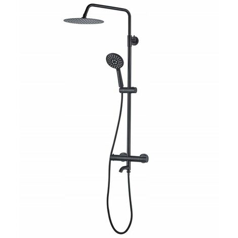 Thermostatic Shower Set Rea Lungo Black