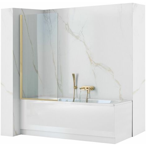 Bathtub screen REA Elegant Gold Brush 80